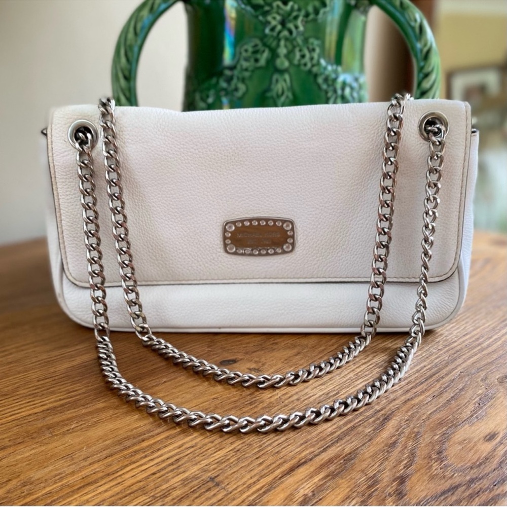 Michael Kors Cream Shoulder Bag with Chain Strap